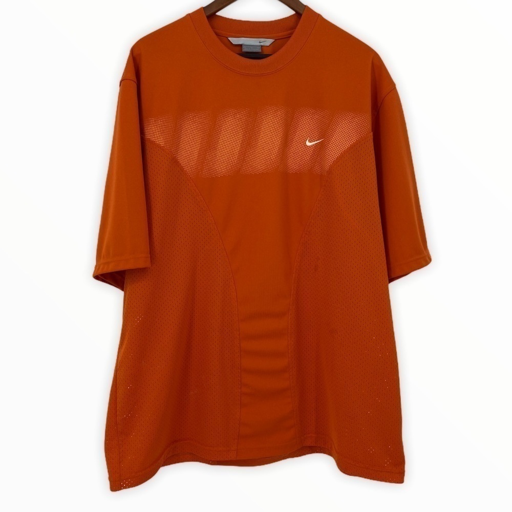 NIKE Short Sleeves logo Mess knit baseball Shirt